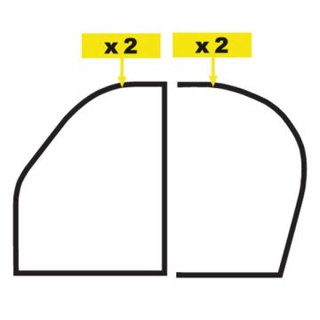 ENSEMBLE DE 4 JOINTS DE PORTE NOUVEAU MODÈLE