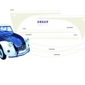 ENSEMBLE ADHÉSIF POUR 2CV DOLLY BLEU NUIT