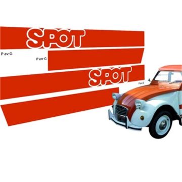 ENSEMBLE ADHÉSIF POUR 2CV SPOT ORANGE TÉNÉRÉ