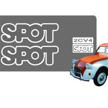 ENSEMBLE ADHÉSIF POUR 2CV SPOT BLANC BRILLANT