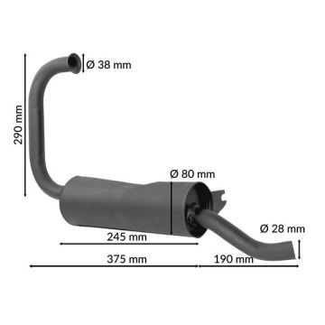 SILENCIEUX PRIMAIRE POUR 2CV 12/1963 -> 07/1972