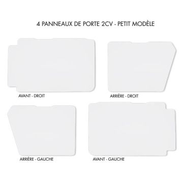 LOT DE 4 PANNEAUX DE PORTE PETIT MODÈLE BLANC