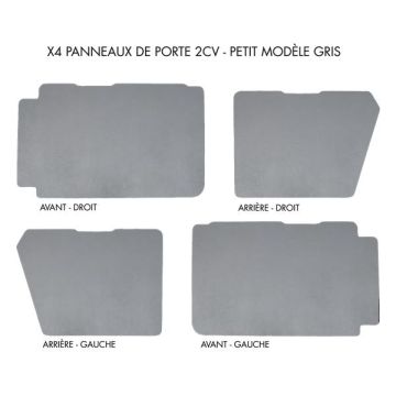 LOT DE 4 PANNEAUX DE PORTE PETIT MODÈLE GRIS