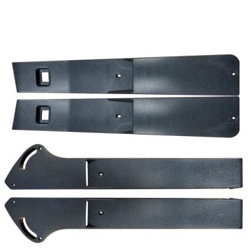 LOT DE 4 BANDEAUX DE PORTE 2CV NOIRS