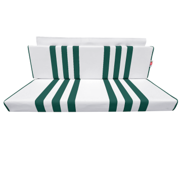 GARNITURE DE BANQUETTE ARRIERE SKAÏ BLANC RAYÉ VERT MÉHARI