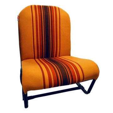 SIÈGE AVANT DROIT SYMÉTRIQUE TISSU ORANGE RAYE