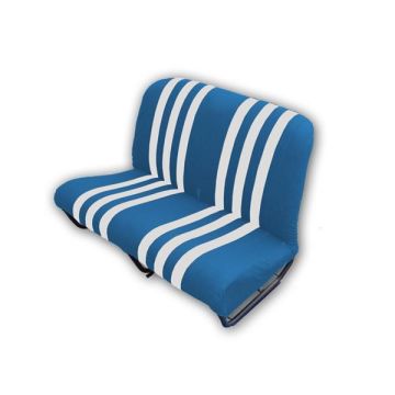 GARNITURE BANQUETTE ARRIERE SKAÏ BLEU RAYE BLANC