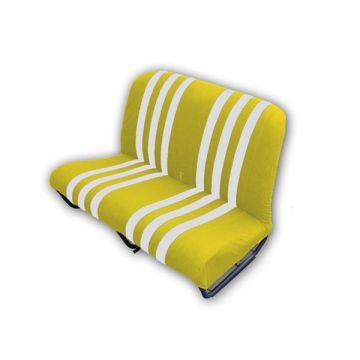 GARNITURE BANQUETTE ARRIERE SKAÏ JAUNE RAYE BLANC