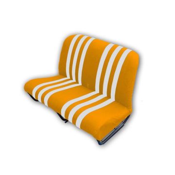 GARNITURE BANQUETTE ARRIERE SKAÏ ORANGE RAYE BLANC