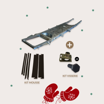 PLATEFORME GALVANISÉE HOMOLOGUÉE + KIT MOUSSE + KIT FIXATION CAISSE