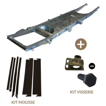 PLATEFORME GALVANISÉE HOMOLOGUÉE + KIT MOUSSE + KIT FIXATION CAISSE